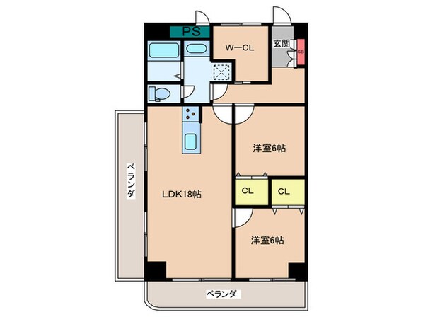 コ－ファセントラルの物件間取画像